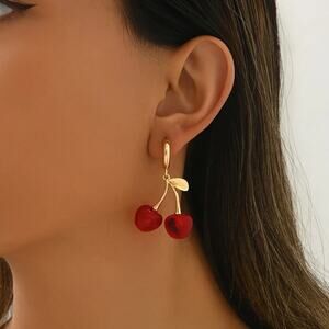NEW Cherry Stud Earrings, Cherry Jewelry, Cherry Bomb Earrings, Y2k Jewelry